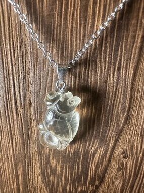 Small Lemon Quartz Bird Pendant Necklace, Sterling Silver Bail and Silver Chain
